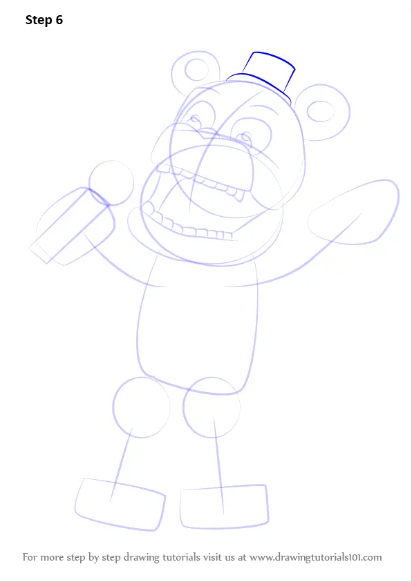 How to Draw Withered Freddy from Five Nights at Freddy's (Five Nights ...