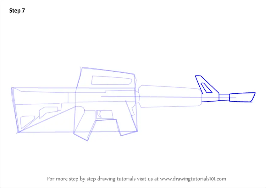 How To Draw Assault Rifle From Fortnite Fortnite Step By Step 5821