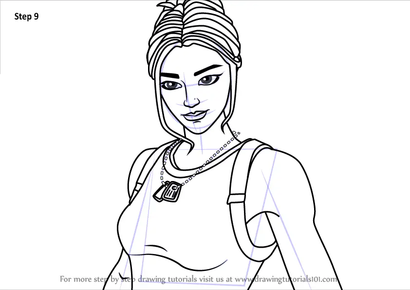 How to Draw First Shot Rio from Fortnite (Fortnite) Step by Step ...