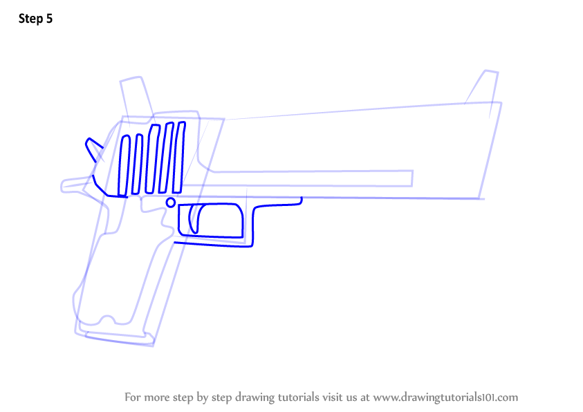 step 6 - fortnite hand cannon drawing