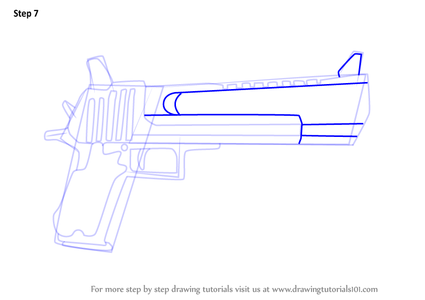 Learn How To Draw Hand Cannon From Fortnite Fortnite Step By Step Drawing Tutorials