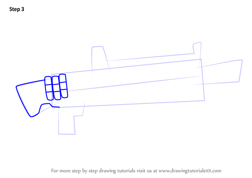 How to Draw Heavy Shotgun from Fortnite (Fortnite) Step by Step