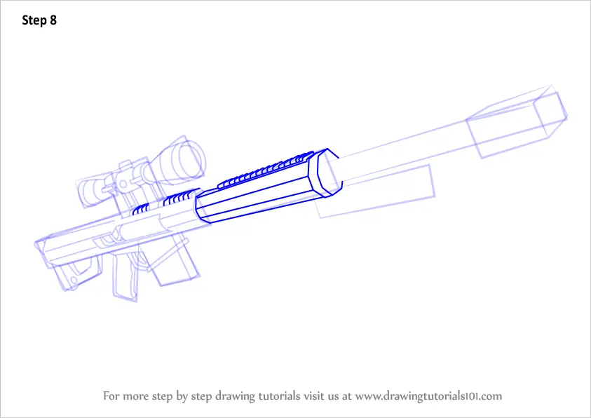 How to Draw Heavy Sniper Rifle from Fortnite (Fortnite) Step by Step ...