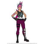 How to Draw Power Chord from Fortnite