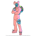 How to Draw Rabbit Raider from Fortnite