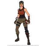 How to Draw Renegade Raider from Fortnite