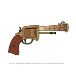 How to Draw Revolver from Fortnite