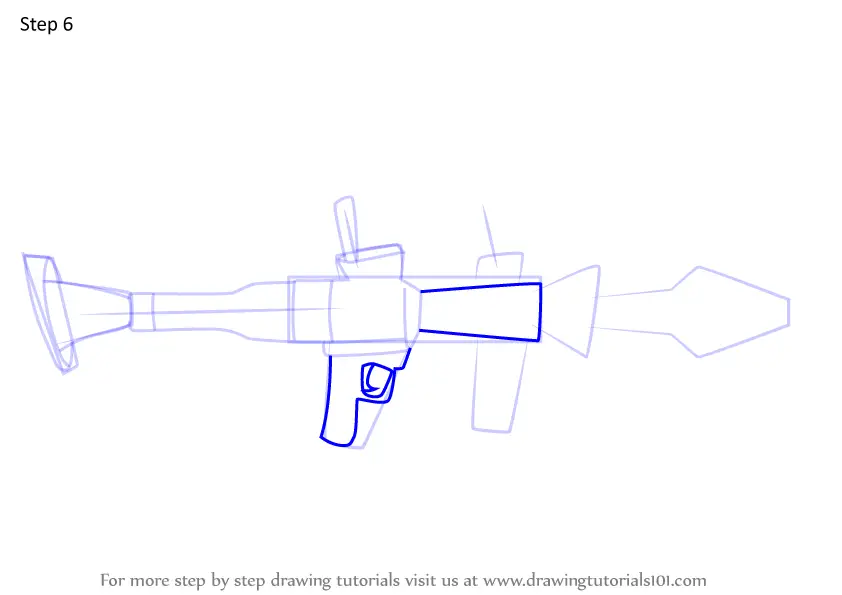 step 7 - fortnite rocket launcher drawing