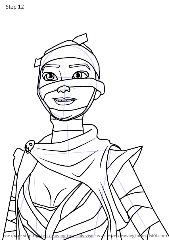 How To Draw Sarah Hotep From Fortnite Fortnite Step By Step 0029