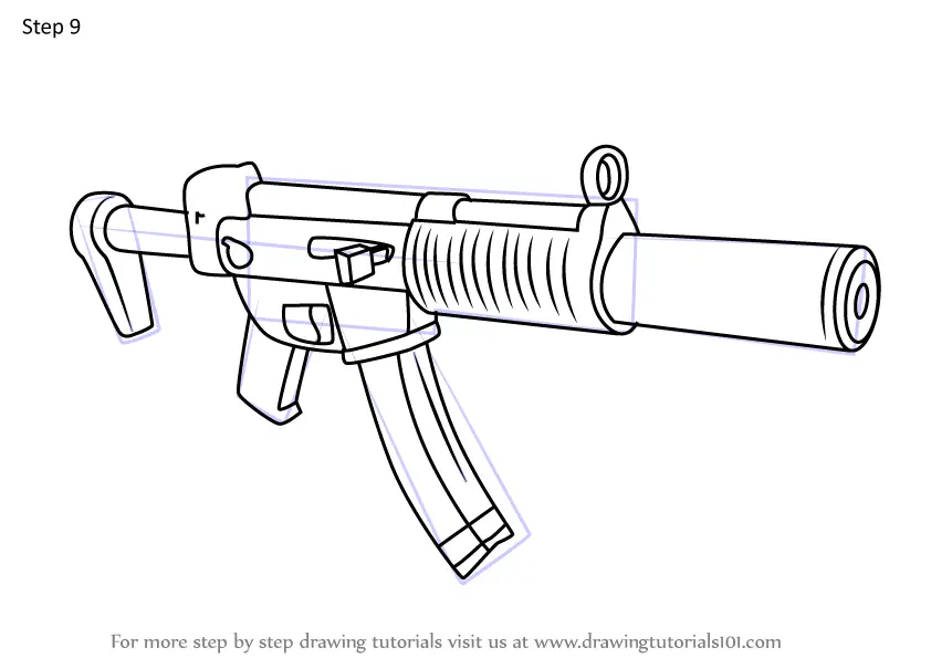 Learn How To Draw Suppressed Submachine Gun From Fortnite Fortnite - shop related products