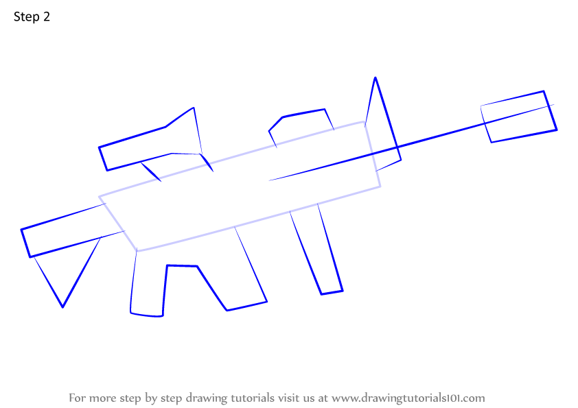 How To Draw Thermal Scoped Assault Rifle From Fortnite Fortnite Step By Step 8306