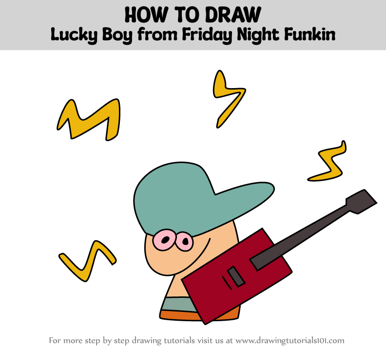 How to Draw Lucky Boy from Friday Night Funkin (Friday Night Funkin ...