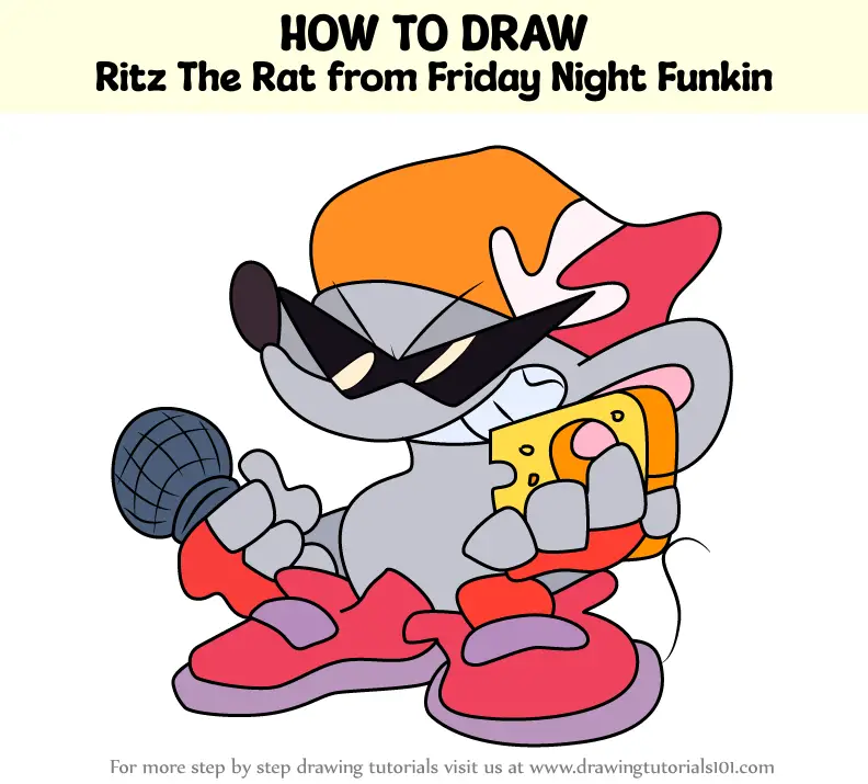 How To Draw Ritz The Rat From Friday Night Funkin (friday Night Funkin 