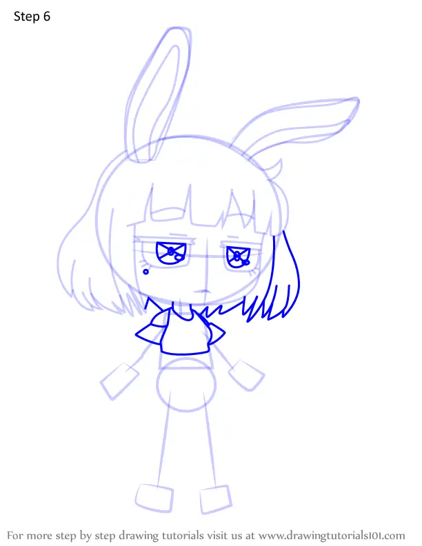 How to Draw Lemo from Gacha Life (Gacha Life) Step by Step