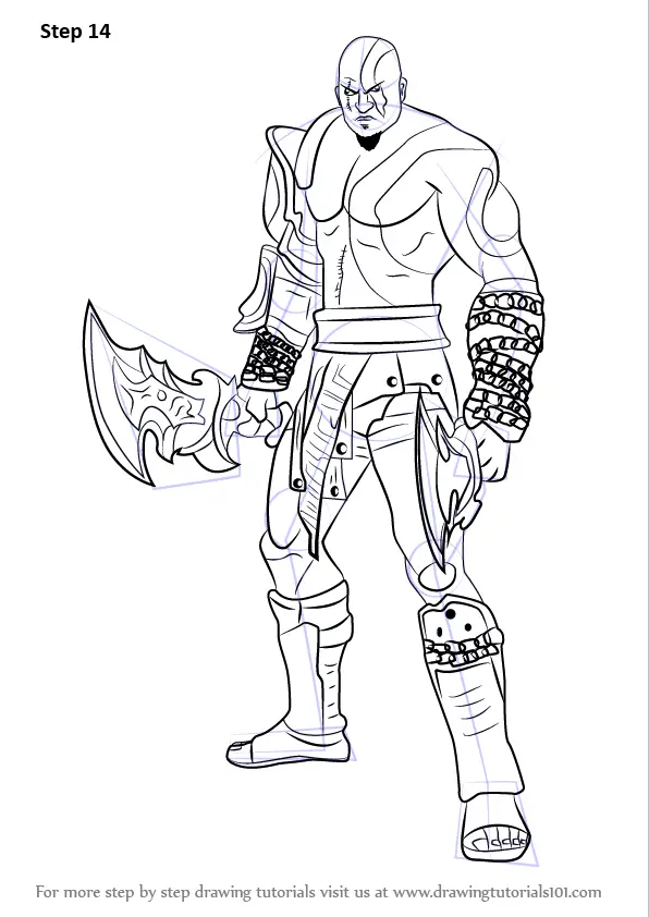 kratos god of war drawings