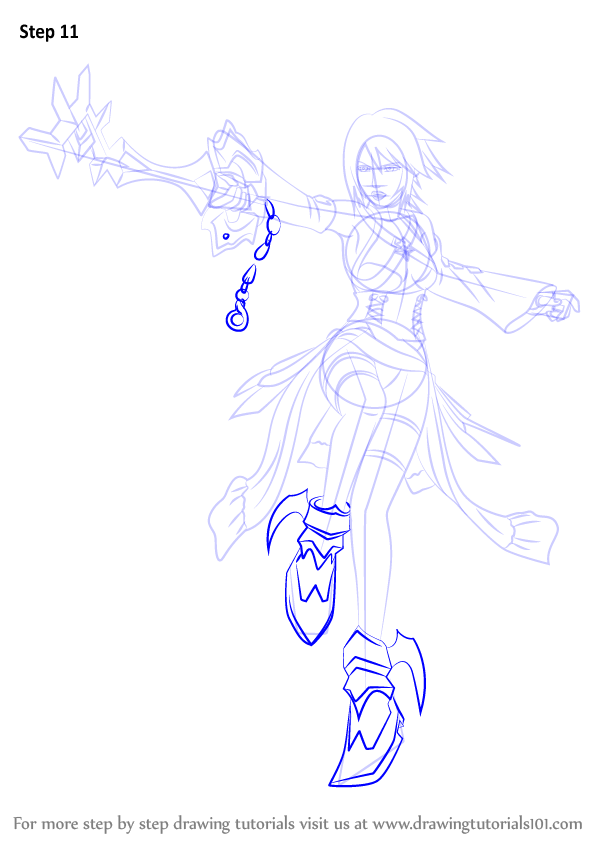 Learn How to Draw Aqua from Kingdom Hearts (Kingdom Hearts) Step by ...