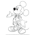 How to Draw King Mickey from Kingdom Hearts
