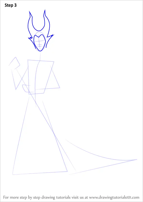 How To Draw Maleficent From Kingdom Hearts Kingdom Hearts Step By Step 2564