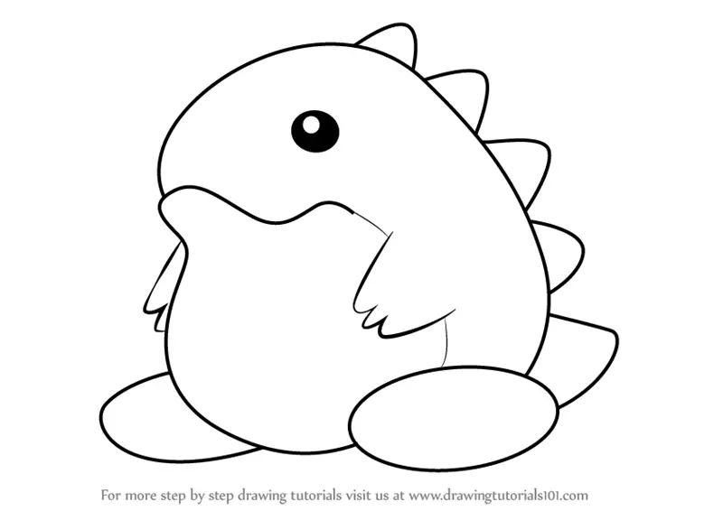 Learn How to Draw Ice Dragon from Kirby Kirby Step by
