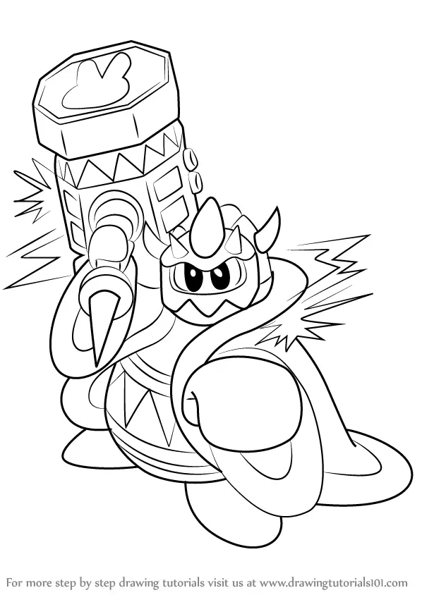 Learn How to Draw Masked Dedede from Kirby (Kirby) Step by Step