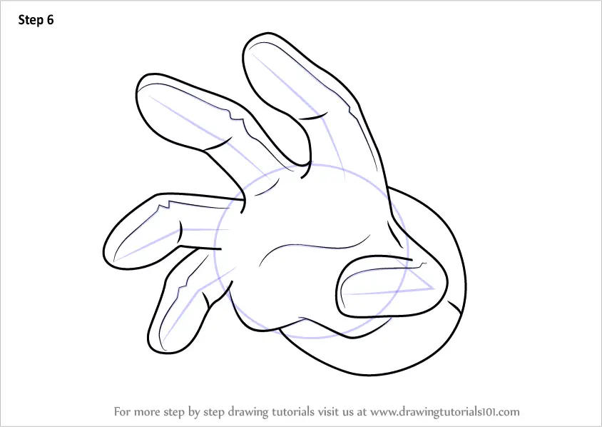 Learn How To Draw Master Hand From Kirby Kirby Step By Step Drawing Tutorials - master hand roblox