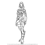 How to Draw Tali'Zorah nar Rayya from Mass Effect