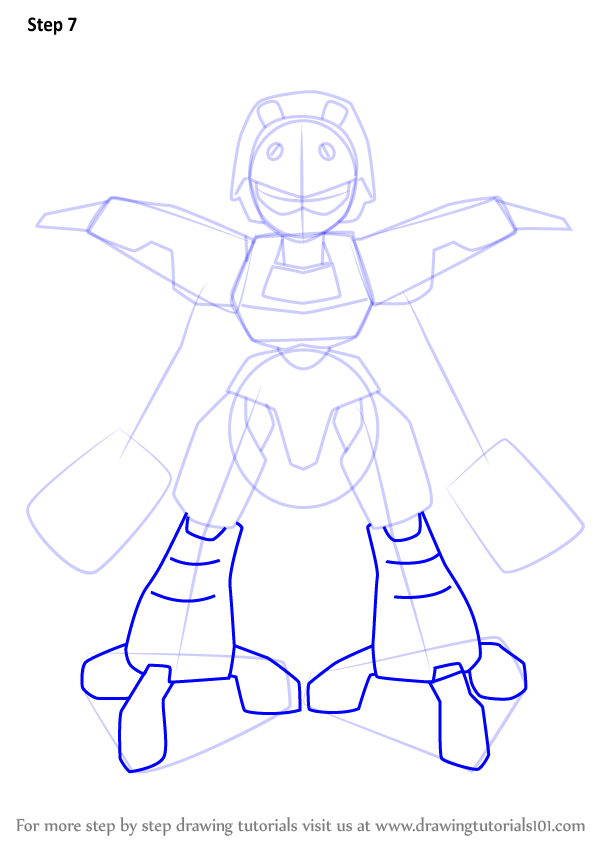 How to Draw Attack-Tyrano from Medabots (Medabots) Step by Step ...