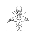 How to Draw Black-Stag from Medabots