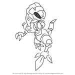 How to Draw Dash-Raptor from Medabots