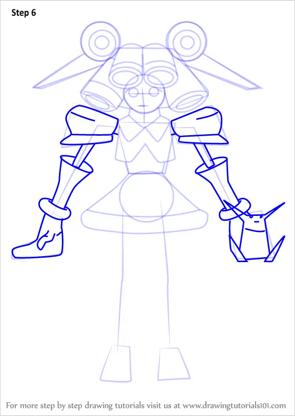 How to Draw Fossilkat from Medabots (Medabots) Step by Step ...