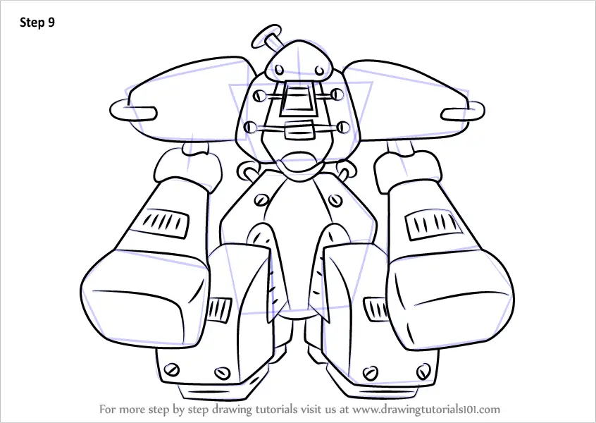 How to Draw Gentleheart from Medabots (Medabots) Step by Step ...