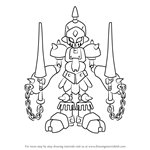 How to Draw Gun-King from Medabots