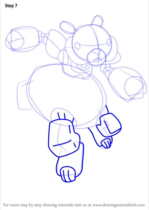 How to Draw Hamshin from Medabots (Medabots) Step by Step ...