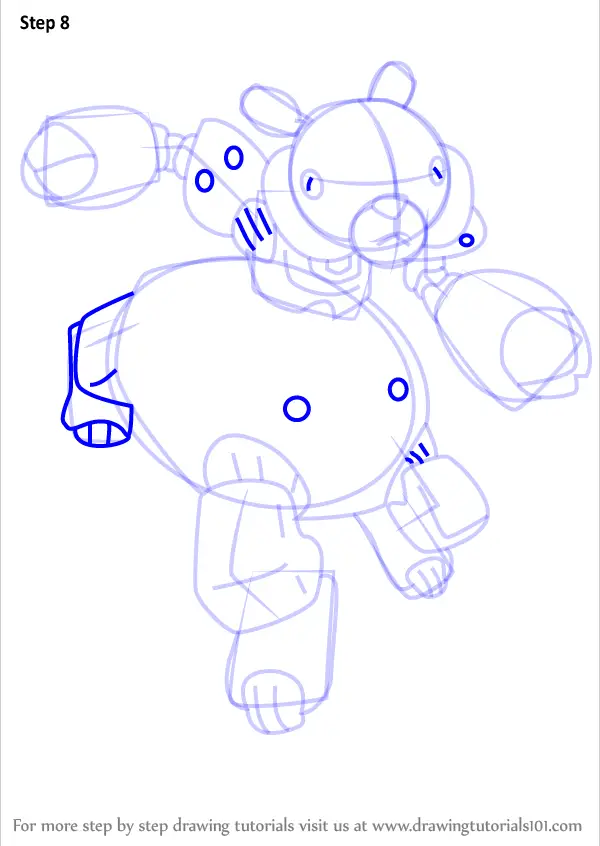 How to Draw Hamshin from Medabots (Medabots) Step by Step ...