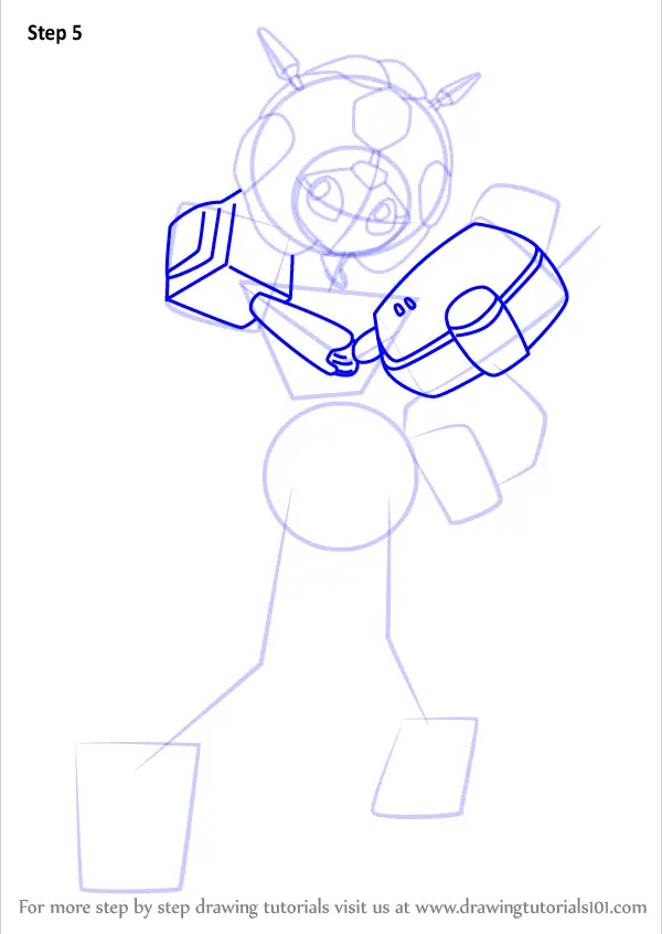 How to Draw Honey-Force from Medabots (Medabots) Step by Step ...