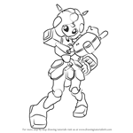 How to Draw Honey-Force from Medabots
