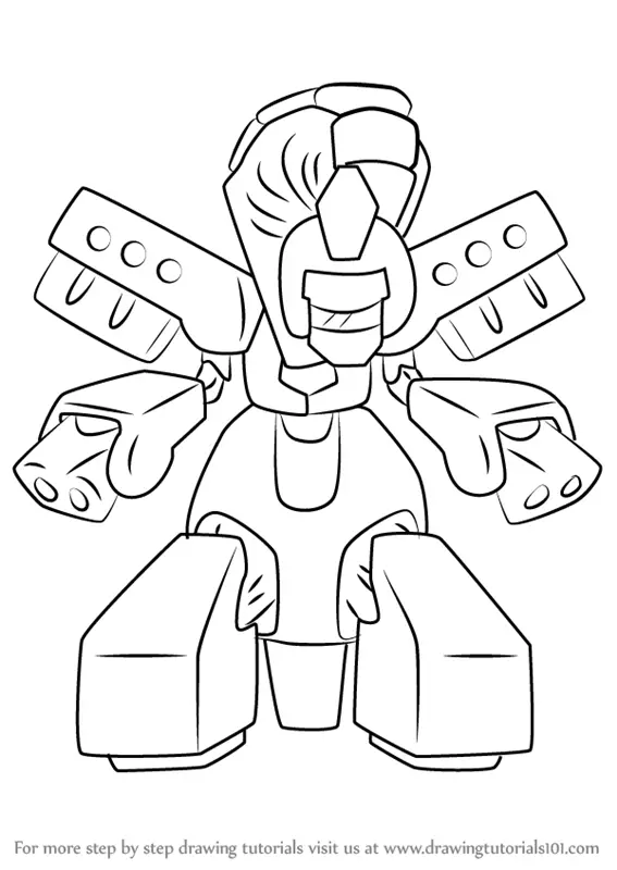 How to Draw Landbrachio from Medabots (Medabots) Step by Step ...