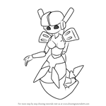 How to Draw Oceana from Medabots