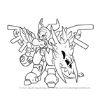 How to Draw Redrun from Medabots