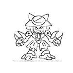 How to Draw Sir Gold from Medabots