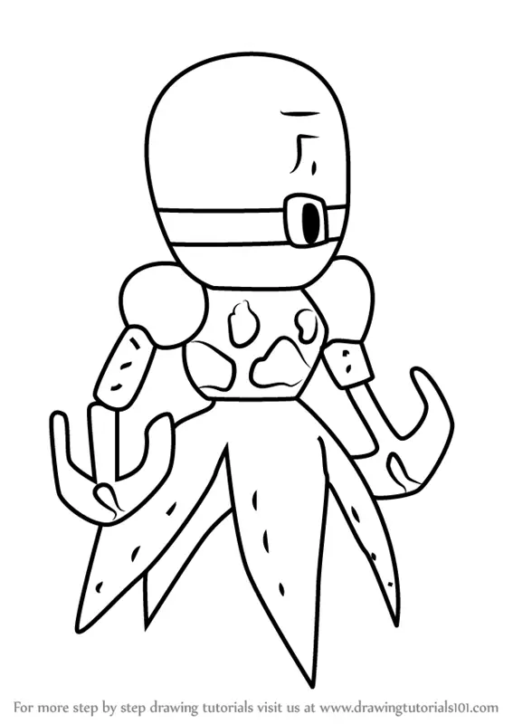 How to Draw Tentaclam from Medabots (Medabots) Step by Step ...