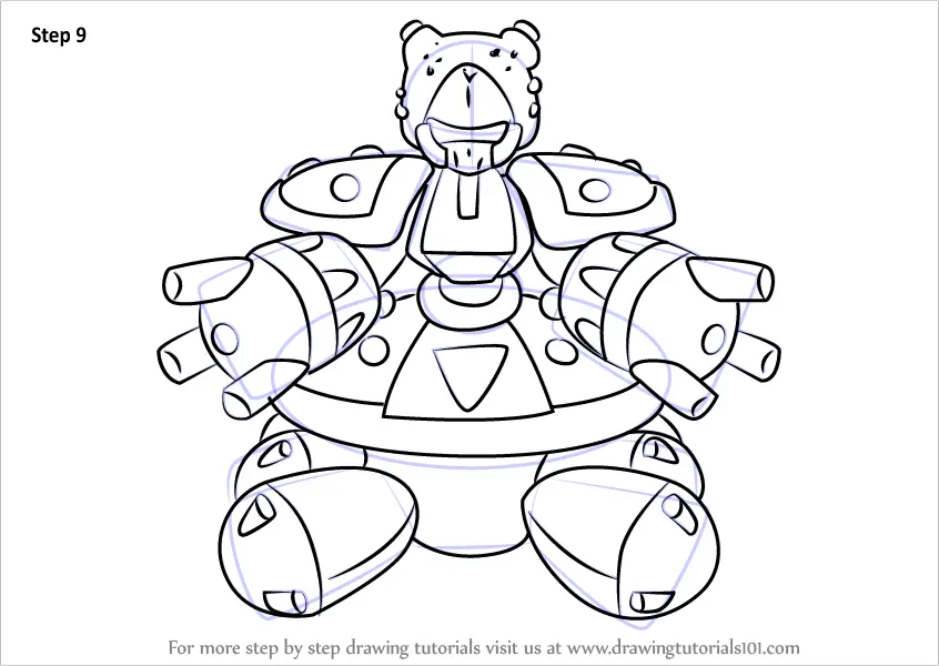 How to Draw Totalizer from Medabots (Medabots) Step by Step ...