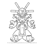 How to Draw Warbandit from Medabots