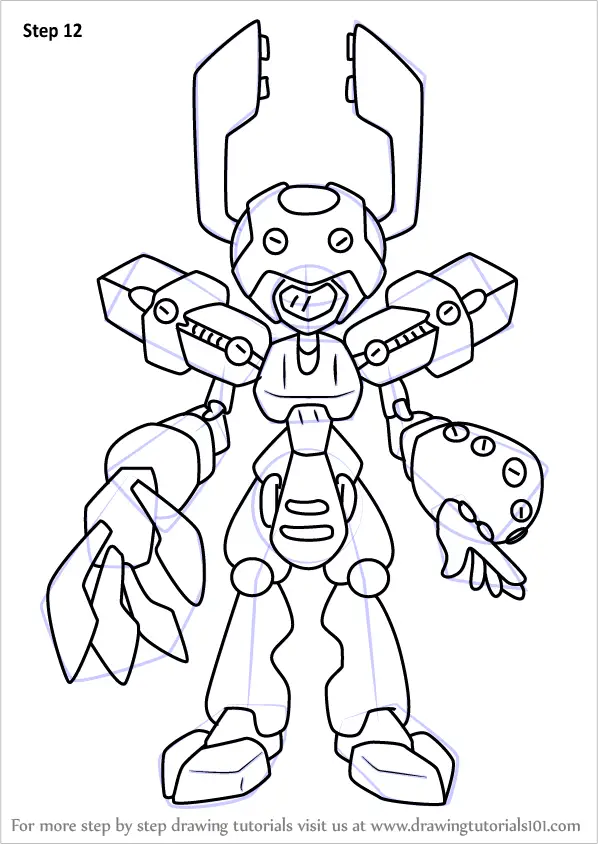 How to Draw Zorin from Medabots (Medabots) Step by Step ...