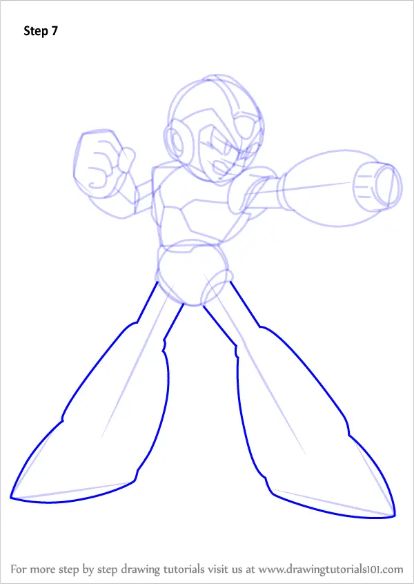 How to Draw Mega Man X from Mega Man Zero (Mega Man Zero) Step by Step