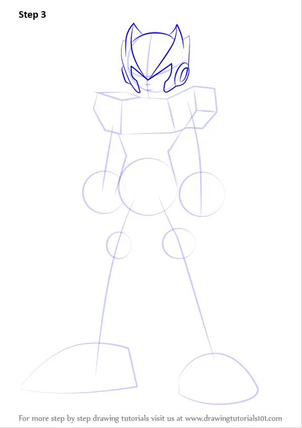 How to Draw Zero from Mega Man Zero (Mega Man Zero) Step by Step ...