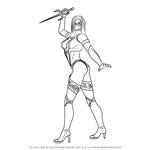 How to Draw Mileena from Mortal Kombat