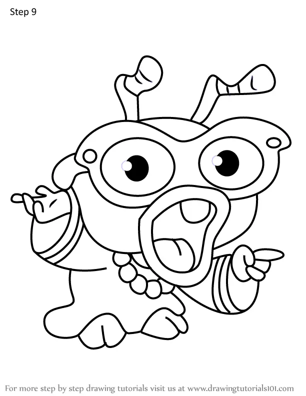 How to Draw Agony Ant from Moshi Monsters (Moshi Monsters) Step by Step ...