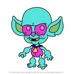 How to Draw Astro Gremlins from Moshi Monsters