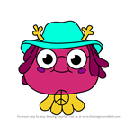 How to Draw Auntie Wobbleson from Moshi Monsters